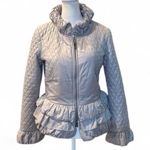 Gianfranco Ferré Woman's Quilted Ruffled Hem Jacket Size Small